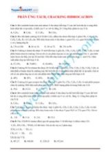 Bài tập Phản ứng tách, cracking hiđrocacbon